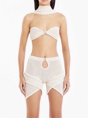 RUVE - Cream Knit Two-Piece Set